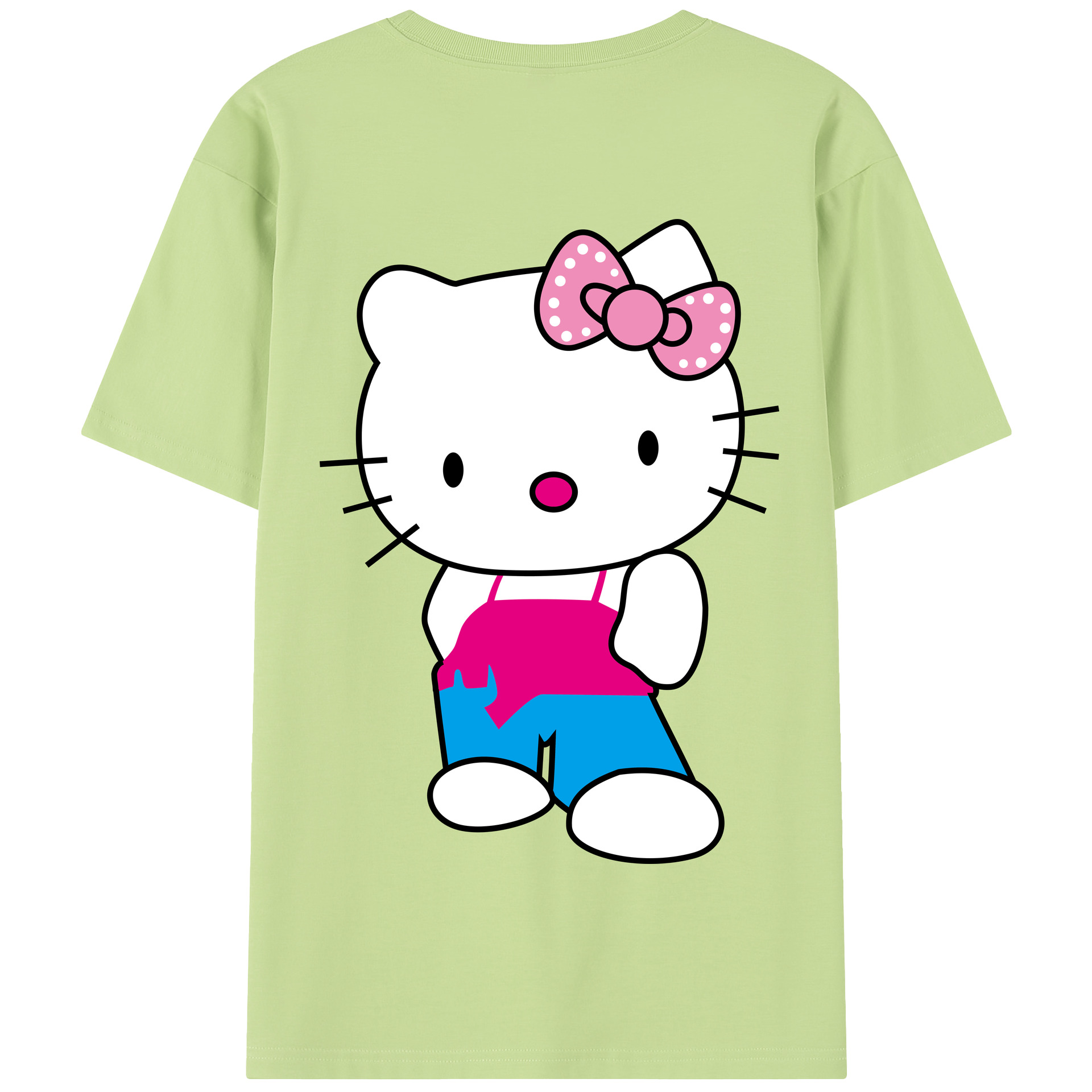 （画像用） Hello Kitty ハローキティ 綿100％半袖Tシャツ（背面プリント）